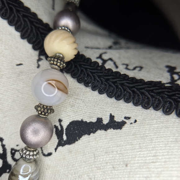 Chico's Silver and Cream Pendant Necklace - Picture 5 of 9